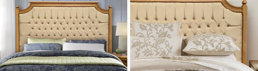 Bed and bed headboard