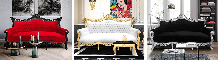 Rococo sofas 3 sēdvietas