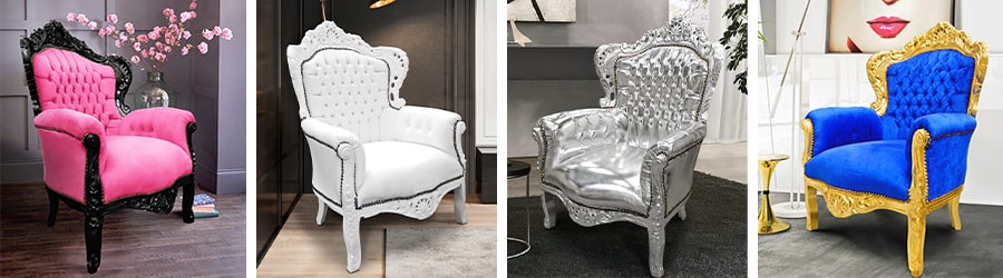 Barokke fauteuils in koninklijke stijl