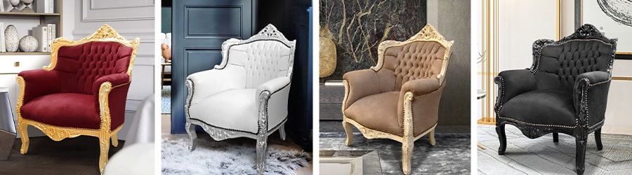 Baroque princely style armchairs