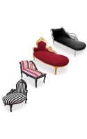 Chaise longues and Chaise longues with swan 