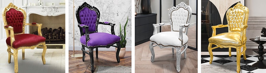 Barokke Rococo Fauteuils