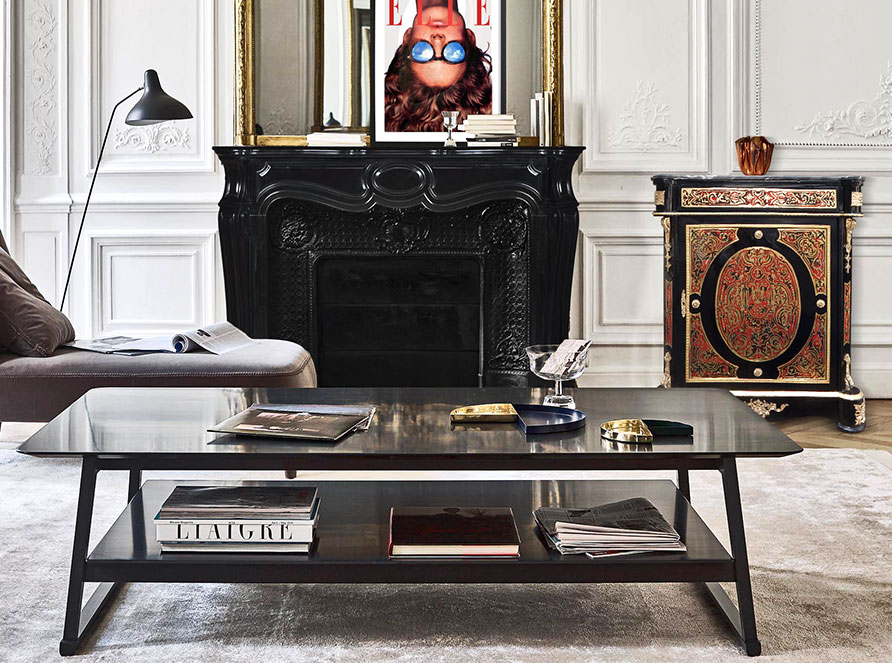 Buffet with marquetry Boulle style Napoleon III Royal Art Palace