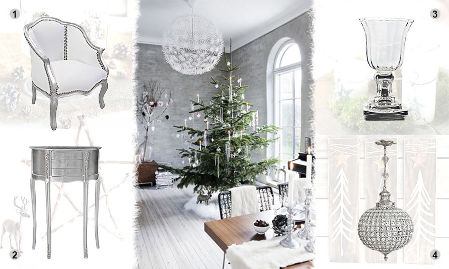 sélection de bergère, chevet, photophore et lustre Royal Art Palace pour un Noël cocooning