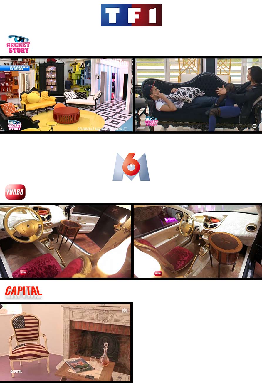 TF1 M6 mobilier Royal Art Palace